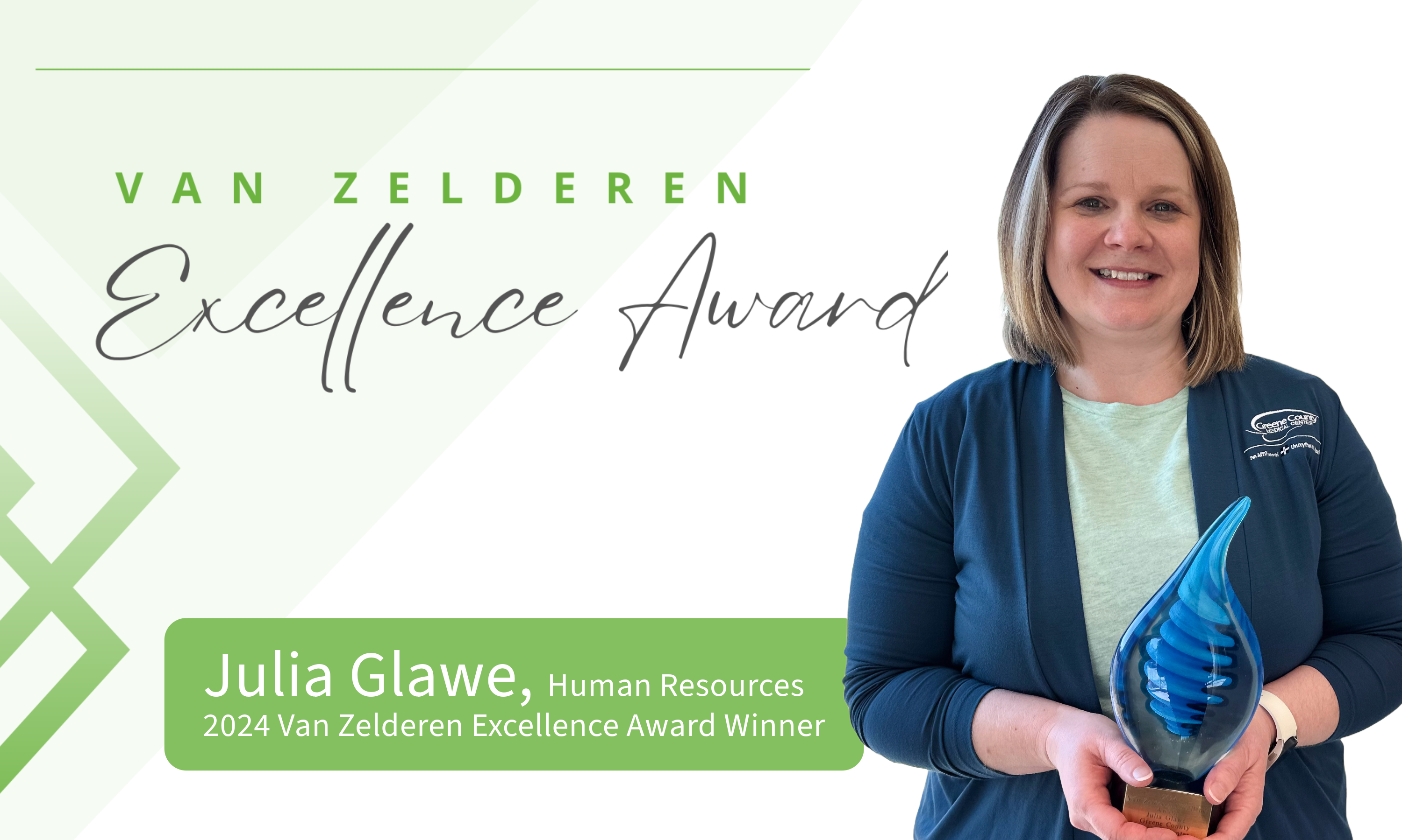 Van Zelderen Excellence Award Winner Julia Glawe