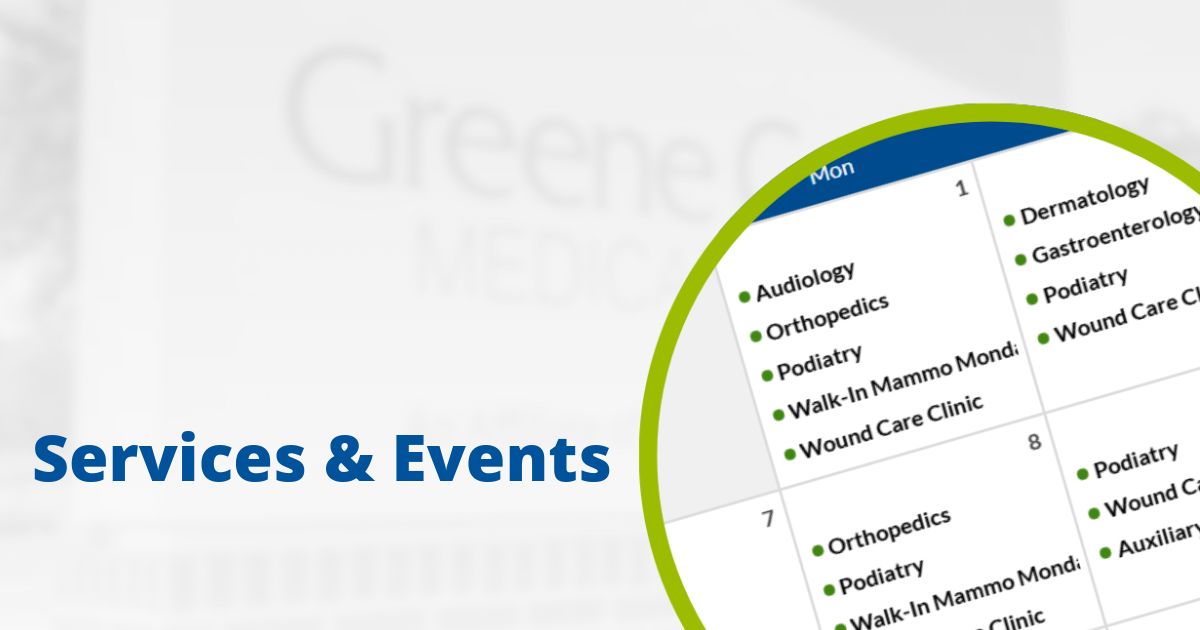 Online Calendar of Events and Services