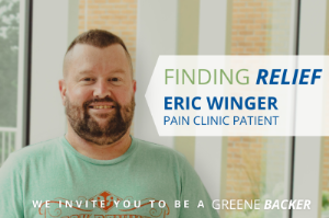 Eric Winger, a patient at the Greene County Medical Cen